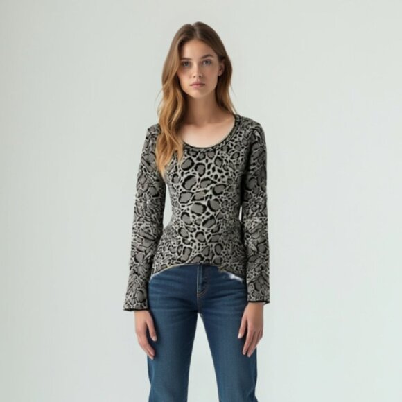BCBGMAXAZRIA Leopard Print Women's Top XS - Picture 1 of 11